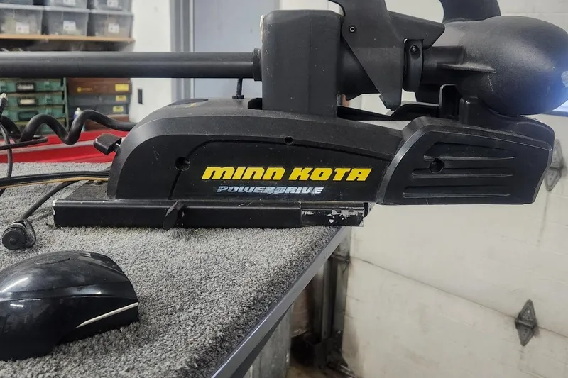 Slide: The Image of Minn Kota PowerDrive trolling motor on Lund 1650 Rebel XS Tiller, 2018 model. - 8