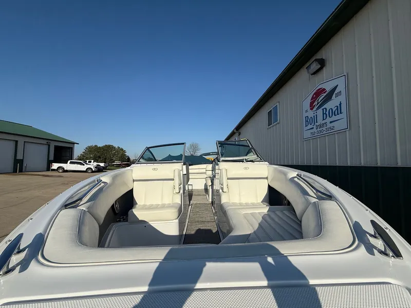 Slide: The Image of 2015 Cobalt R7 boat at a boat dealership. - 4
