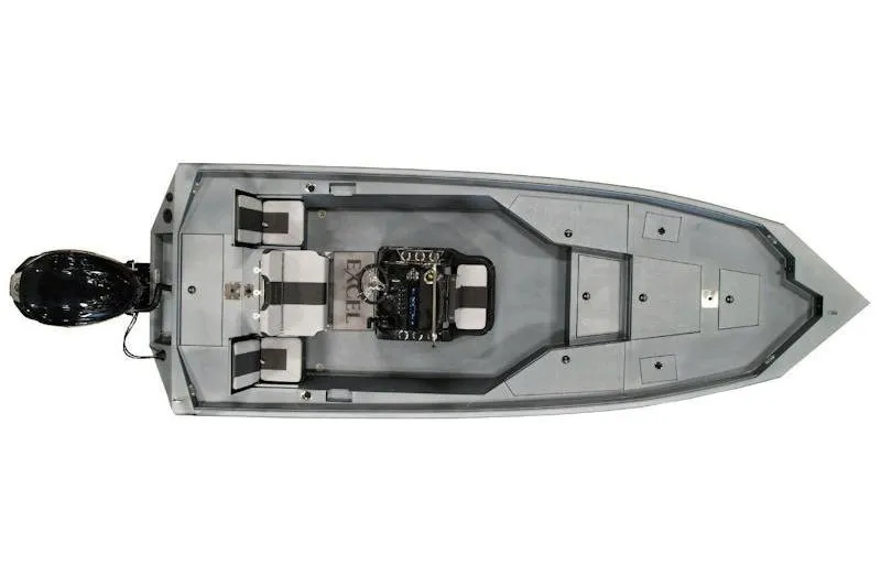Slide: The Image of Top view of 2026 Excel 230 Bay Pro Elite boat with outboard motor. - 10