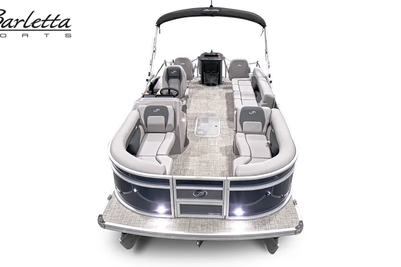 Slide: The Image of 2026 Barletta A22CC pontoon boat with spacious seating and modern design. - 7