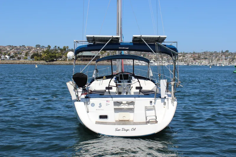 Slide: The Image of 2012 Beneteau Oceanis 37 sailboat docked in San Diego harbor. - 11