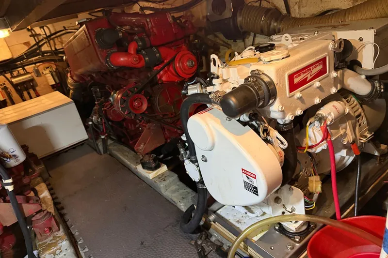 Slide: The Image of Engine room of 1984 Golden Star 38 Trawler with Northern Lights generator. - 46