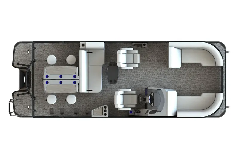 Slide: The Image of Manufacturer Provided Image: Top view of 2026 Starcraft SLS 3 DL DH BAR pontoon boat interior layout. - 15