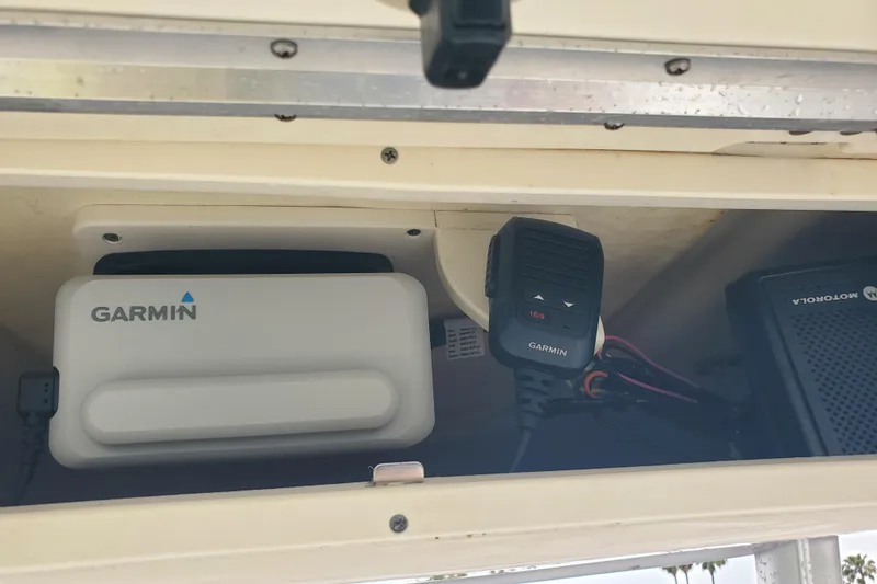 Slide: The Image of Garmin marine electronics in 2020 Robalo R222 Explorer boat console. - 17