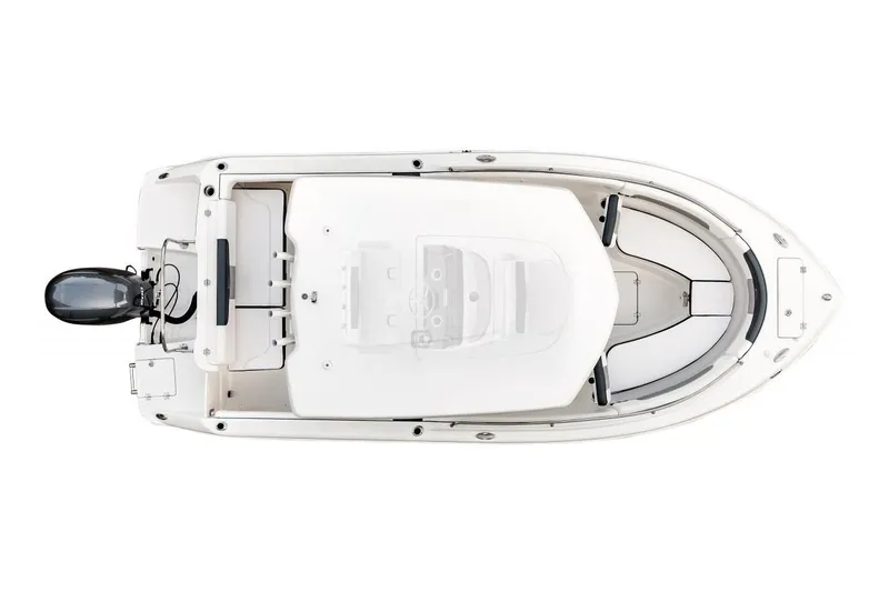 Slide: The Image of Manufacturer Provided Image: Top view of 2020 Robalo R222 Explorer boat with outboard motor. - 23