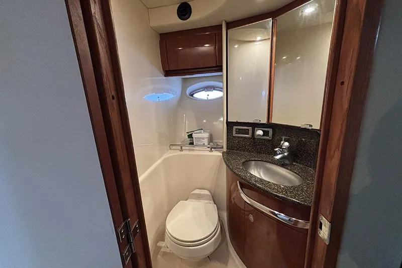 Slide: The Image of Luxurious bathroom in 2006 Sea Ray 44 Sundancer yacht with modern fixtures. - 26