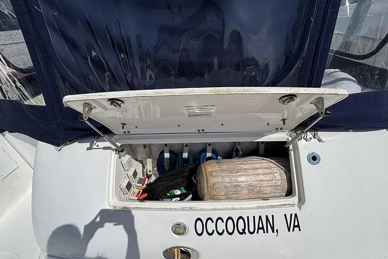 Slide: The Image of Open storage compartment on 2006 Sea Ray 44 Sundancer boat, Occoquan, VA. - 3