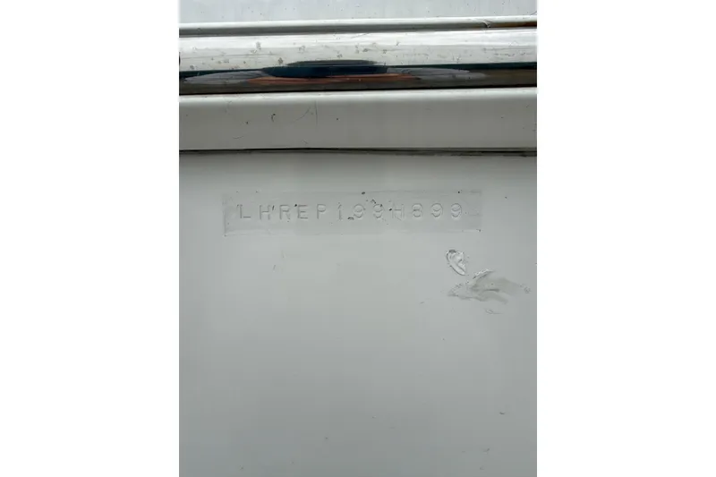 Slide: The Image of 1999 Luhrs Tournament 320 Open boat hull identification number detail. - 9