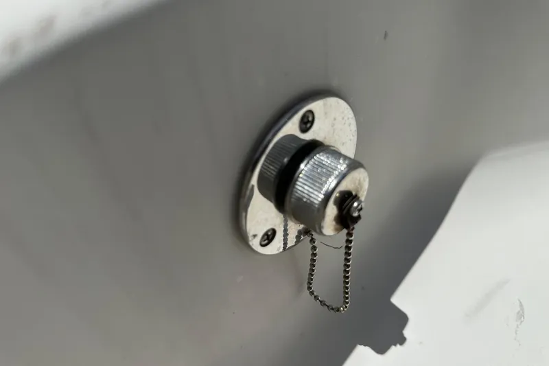 Slide: The Image of Close-up of a metal fitting on a 2015 Sailfish 275 DC boat. - 41