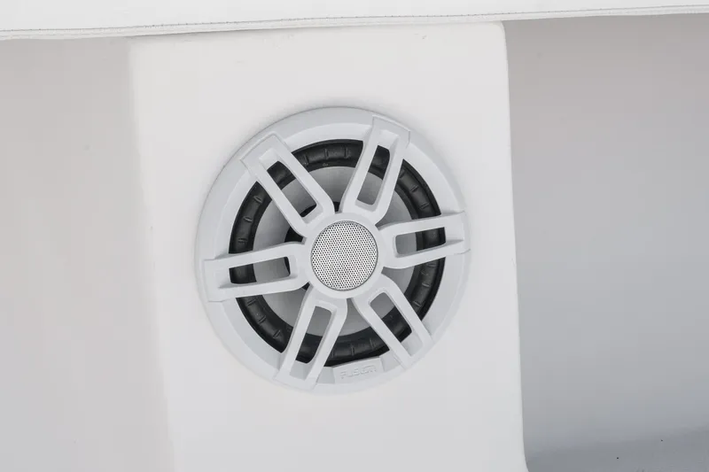 Slide: The Image of White speaker on 2019 Fountain 38 CC boat interior. - 43