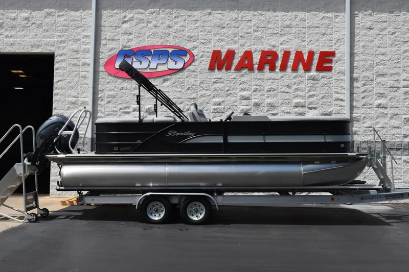The Image of 2026 Bentley Pontoons Legacy 223 Navigator on trailer at GSPS Marine dealership. - 1