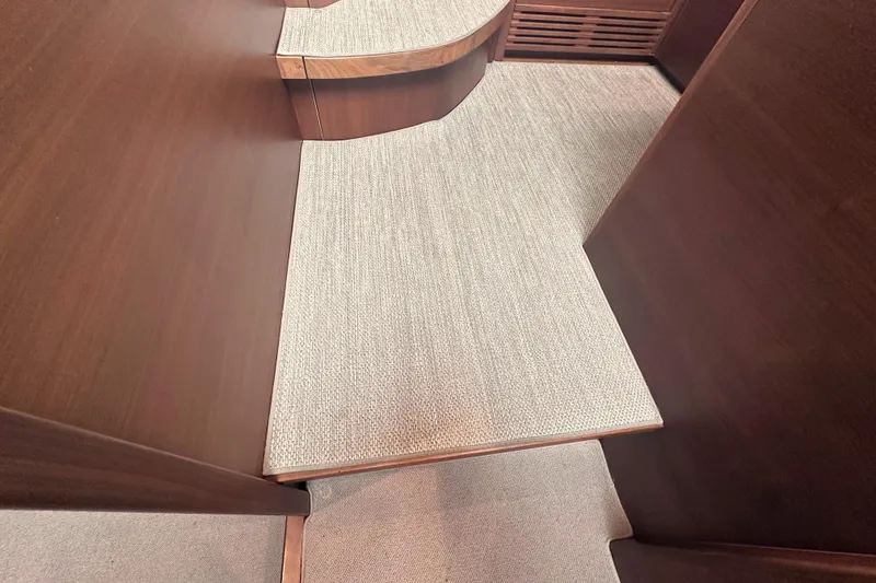 Slide: The Image of Interior of Princess F43 yacht, carpet flooring and wood elements, 2018 model. - 21