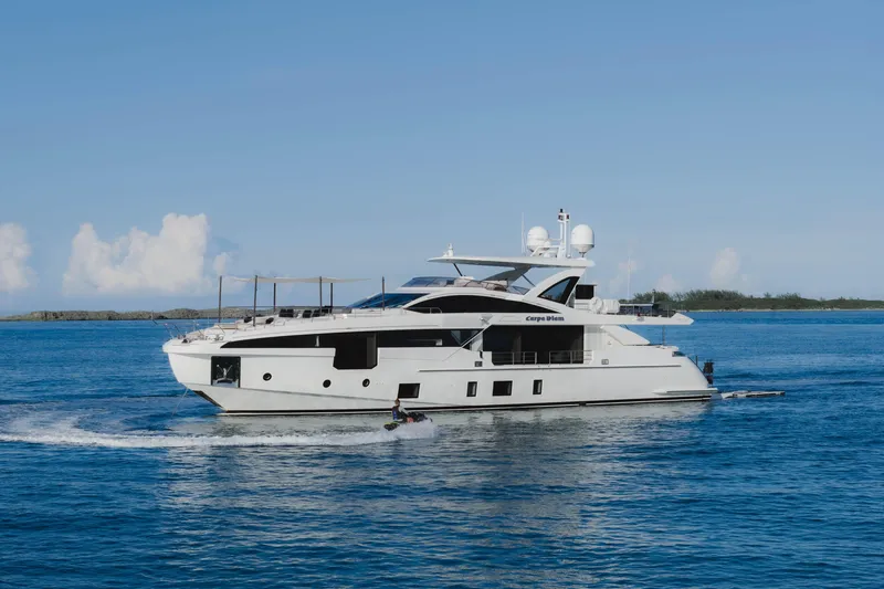 Slide: The Image of Luxury yacht Azimut Grande 32M 2023 cruising on open water. - 25