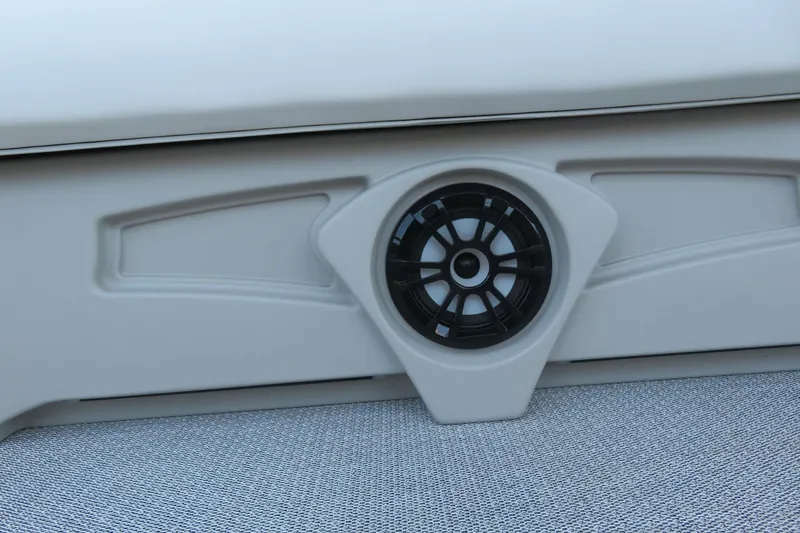 Slide: The Image of Speaker detail on 2026 Avalon Venture 85 Quad Lounge boat. - 26