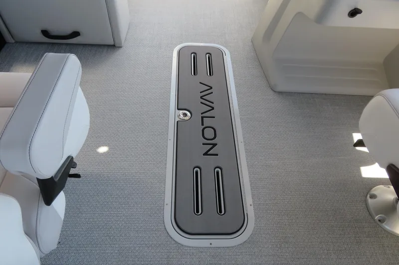 Slide: The Image of Avalon Venture 85 Quad Lounge 2026 interior with sleek seating and modern flooring. - 27