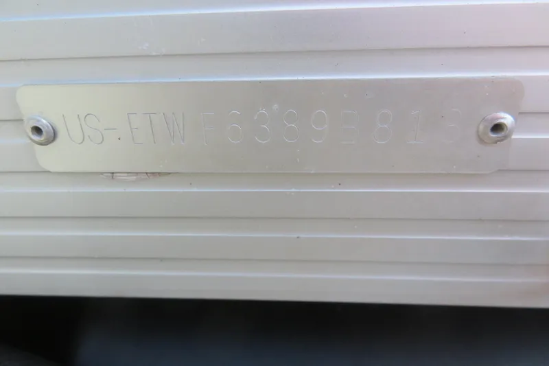 Slide: The Image of 2018 Bennington 23 SSRXP boat identification plate with serial number. - 11