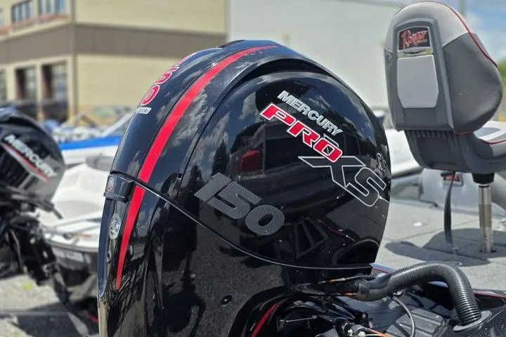 Slide: The Image of 2024 Ranger Z518 Cup-Equipped boat with Mercury Pro XS 150 engine, outdoor display. - 9