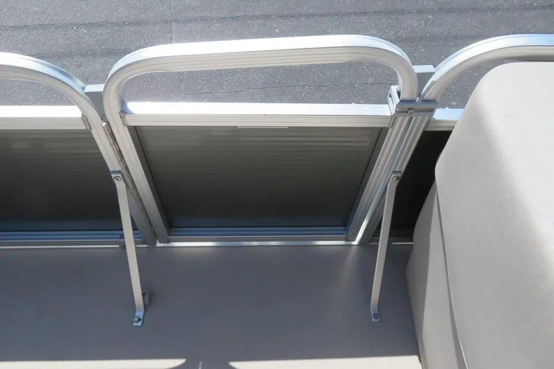 Slide: The Image of 2015 Avalon GS 2185 RF pontoon boat interior railing and seating detail. - 12