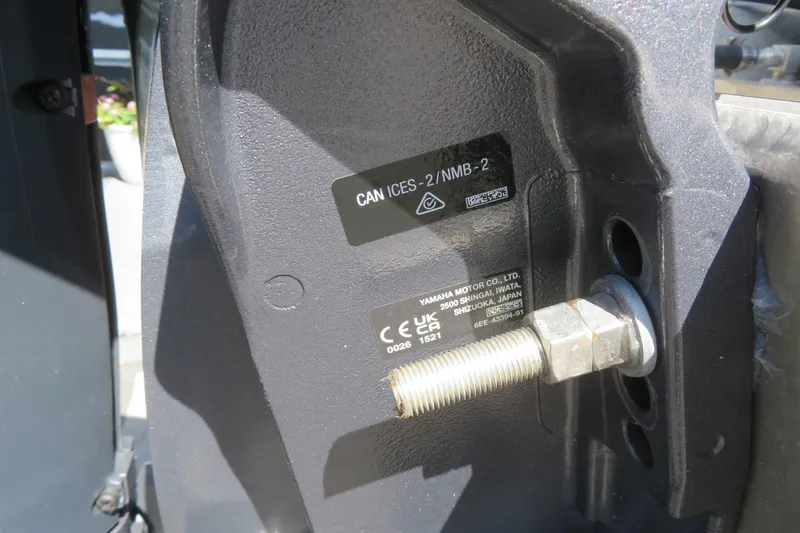 Slide: The Image of Close-up of a 2015 Avalon GS 2185 RF engine component with Yamaha branding. - 36