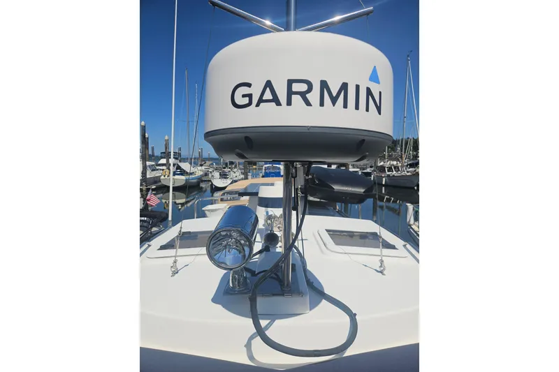 Slide: The Image of 2014 Ranger Tugs R-27 boat with Garmin radar at marina. - 34