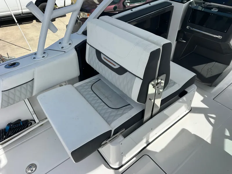 Slide: The Image of Luxurious seating area on a 2024 Blackfin 252 DC boat. - 14