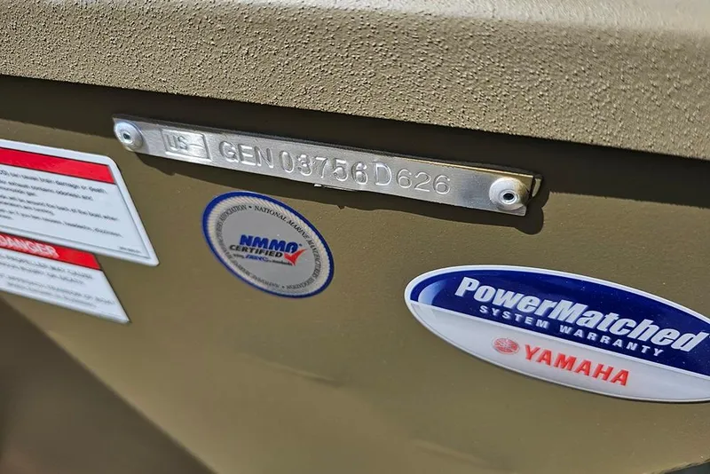 Slide: The Image of 2026 G3 Gator Tough 18 CC boat with certification and warranty labels. - 18