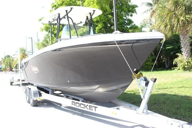 The Image of 2015 Sailfish 240 CC boat on trailer, side view. - 1