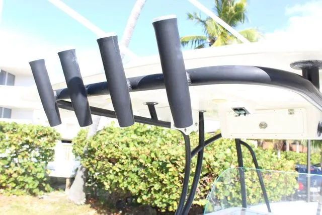 Slide: The Image of Rod holders on a 2015 Sailfish 240 CC boat. - 16