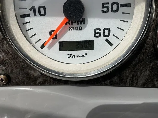 Slide: The Image of Close-up of a Faria tachometer in a Stingray 208 LR boat. - 28