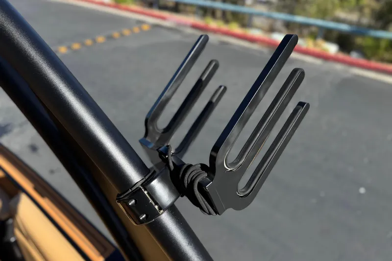 Slide: The Image of Close-up of a 2020 ATX 22 TYPE S wakeboard rack on a boat. - 14