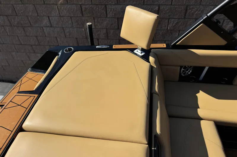 Slide: The Image of 2020 ATX 22 TYPE S interior with tan leather seats and modern design elements. - 21