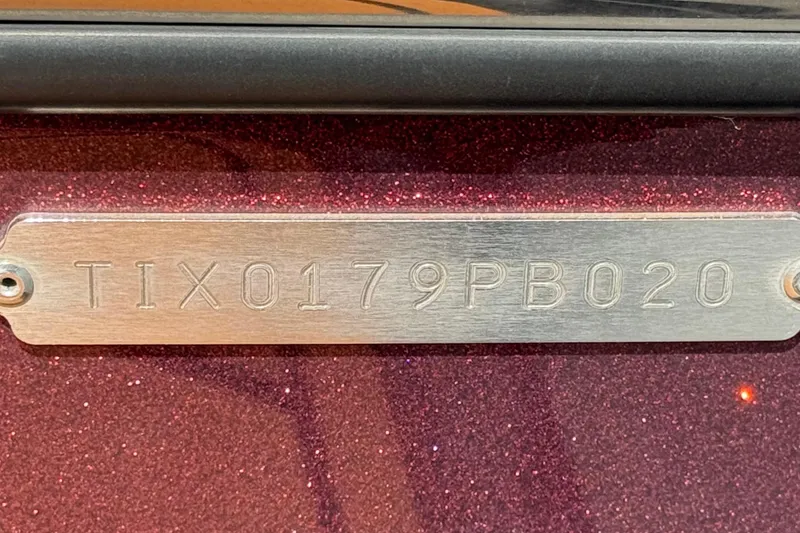 Slide: The Image of Close-up of ATX 22 TYPE S 2020 model identification plate with serial number. - 37