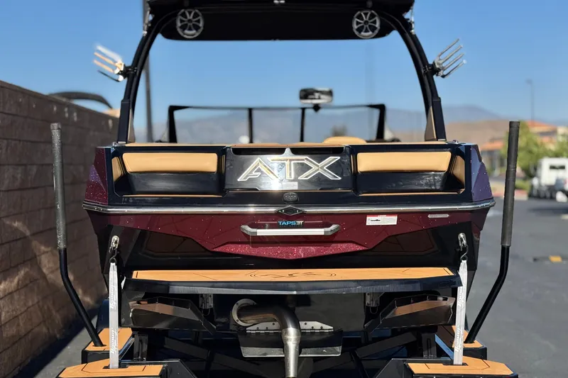 Slide: The Image of Rear view of a 2020 ATX 22 TYPE S boat with TAPS 3T technology. - 4