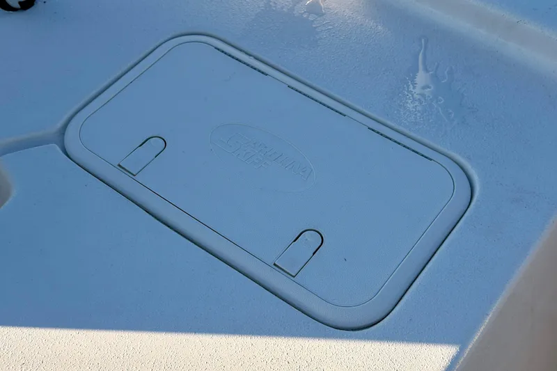 Slide: The Image of Hatch cover on 2026 Carolina Skiff E18 JVX CC boat deck. - 16