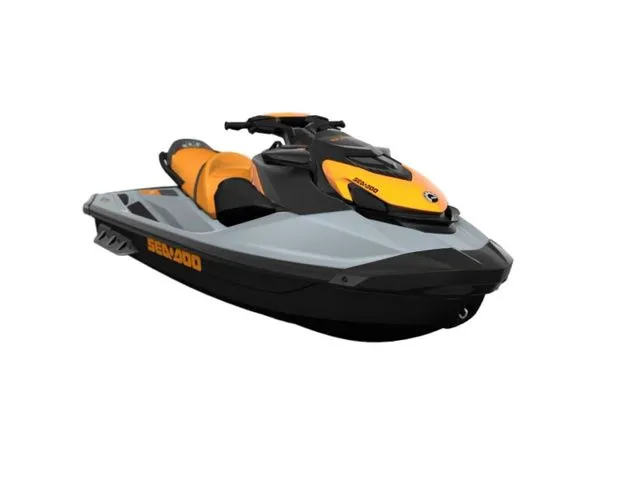 The Image of 2021 Sea-Doo GTI SE 170 jet ski with sound system, orange and gray. - 1