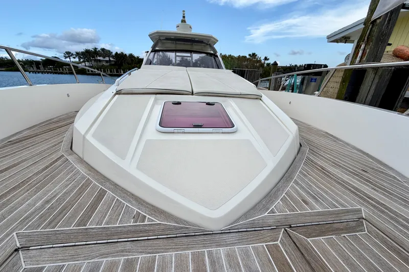 Slide: The Image of 2014 Azimut Verve 40 yacht deck with sleek design and spacious layout. - 15