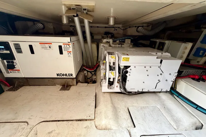 Slide: The Image of Engine room of 2014 Azimut Verve 40 yacht with Kohler generator. - 65