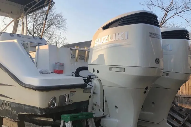 Slide: The Image of 2003 Hydra-Sports Vector 2800 CC with twin Suzuki 250 outboard engines. - 5
