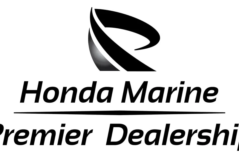 Slide: The Image of Logo of Honda Marine Premier Dealership, featuring a stylized wave design. - 11