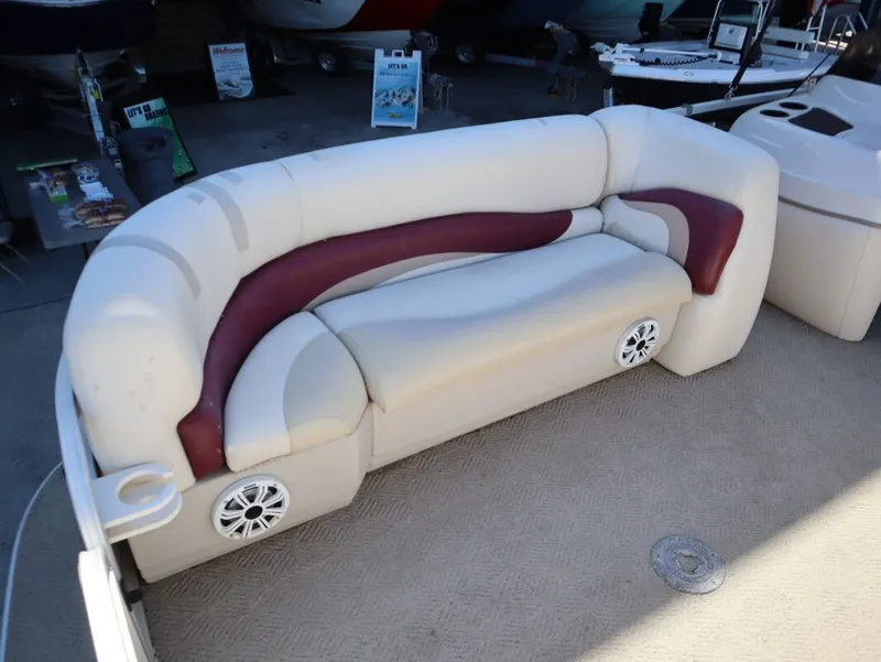 Slide: The Image of Seating area on Sun Tracker Party Barge 21, 2011 model. - 13