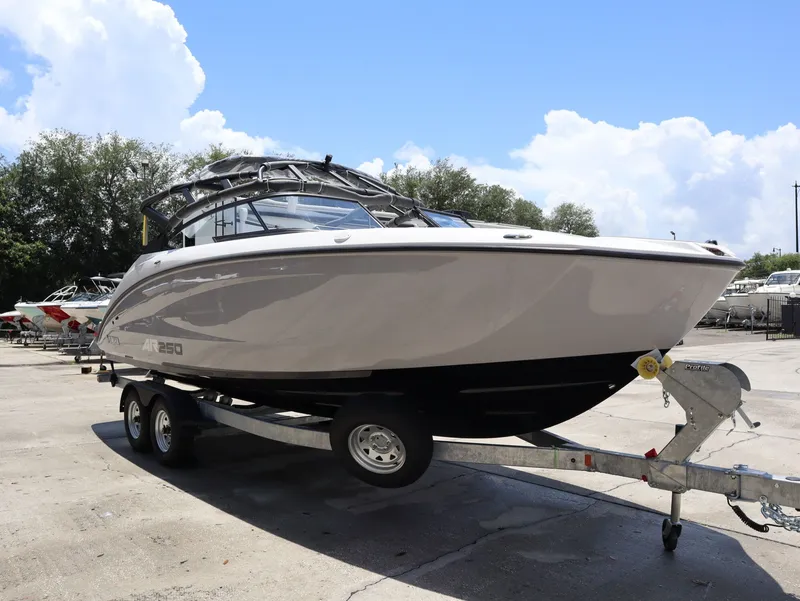 Slide: The Image of 2026 Yamaha Boats SX250 on trailer, ready for adventure. - 4