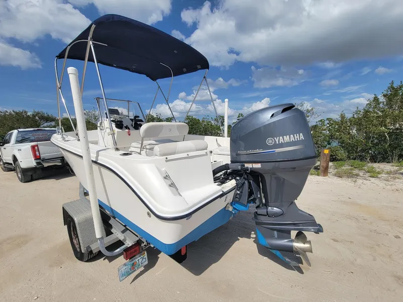 Slide: The Image of 2013 Edgewater 170CC boat with Yamaha outboard motor. - 8