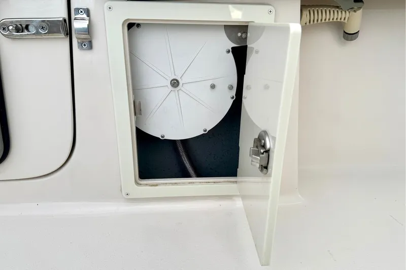 Slide: The Image of Open compartment on 2023 Sea Chaser 30 HFC CC boat, showcasing interior details. - 36