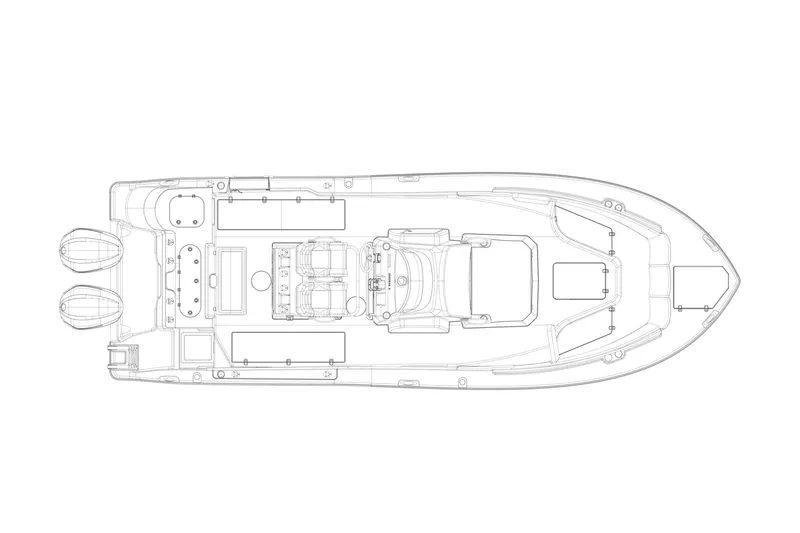 Slide: The Image of Manufacturer Provided Image: Top view schematic of 2022 Sea Fox 288 Commander boat layout. - 40