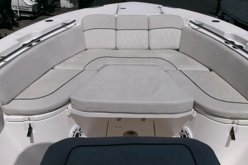 Slide: The Image of Luxurious seating area on 2022 Sea Fox 288 Commander boat. - 8