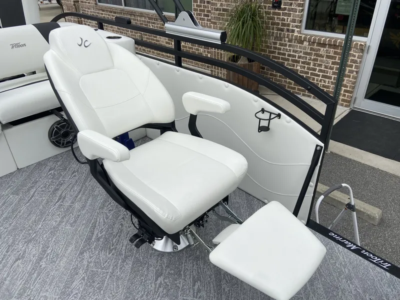 Slide: The Image of Luxurious seating in JC Swing Back 27TT Sport boat, 2023 model. - 19