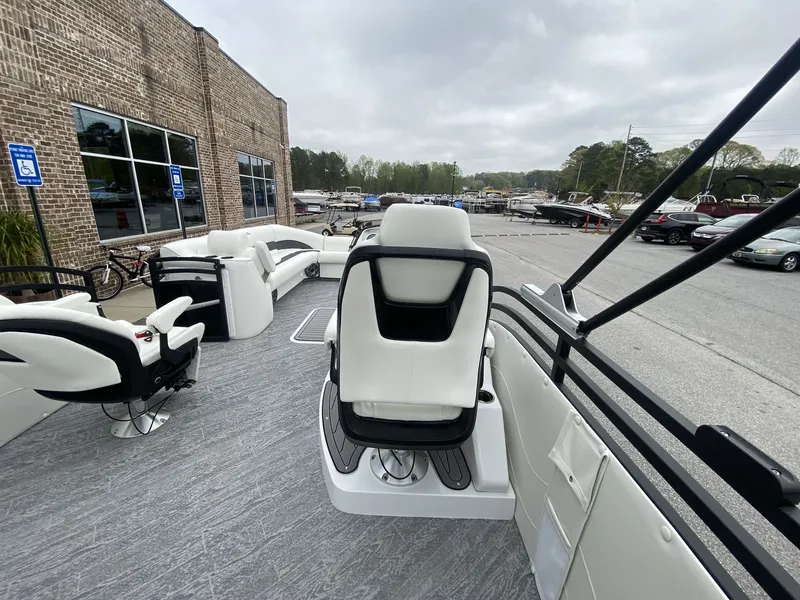 Slide: The Image of 2023 JC Swing Back 27TT Sport boat with luxurious seating. - 26