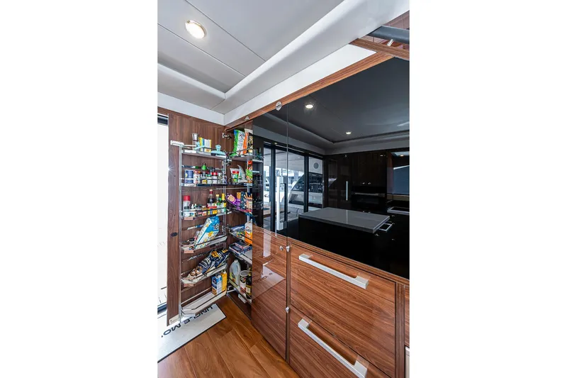 Slide: The Image of Floor plan of 2025 Maritimo M75 yacht, featuring spacious interior layout and deck design. - 137