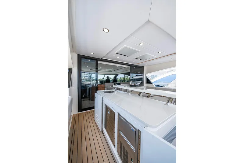Slide: The Image of Luxurious 2025 Maritimo M75 yacht interior with sleek design and modern amenities. - 71