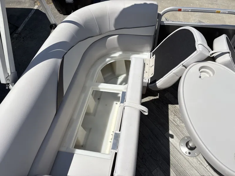 Slide: The Image of Interior of a 2018 G3 V322 SS boat with storage compartment. - 4